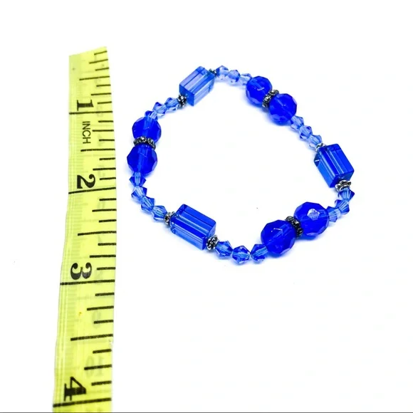 Blue Crystal Bead Bracelet - Picture 4 of 4